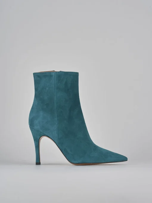 Stivaletti tacco 9cm camoscio verde