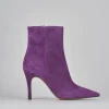 Stivaletti tacco 9cm camoscio viola