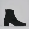 Stivaletti tacco 6cm camoscio nero