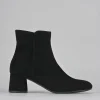 Stivaletti tacco 6cm camoscio nero