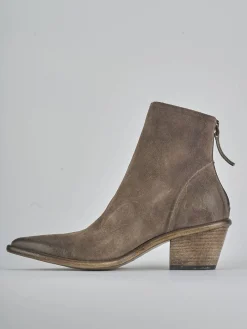 Stivaletti tacco 5cm camoscio testa