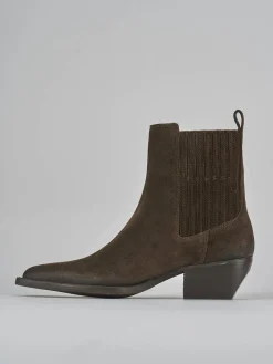 Stivaletti tacco 3cm camoscio testa