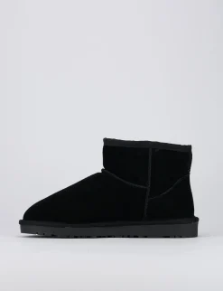 Stivaletti tacco 1cm camoscio nero