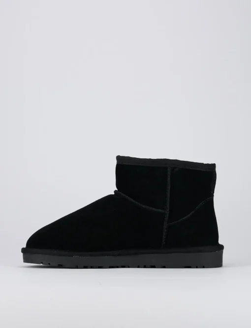 Stivaletti tacco 1cm camoscio nero