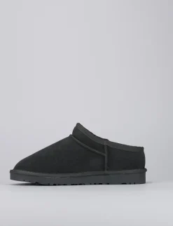 Stivaletti tacco 1cm camoscio grigio