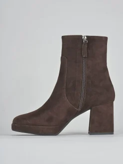 Stivaletti tacco 6cm camoscio testa