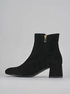 Stivaletti tacco 6cm camoscio nero
