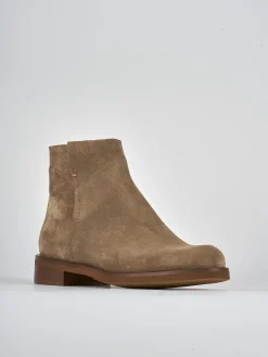 Stivaletti tacco 2cm camoscio marrone