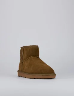 Stivaletti tacco 1cm camoscio marrone