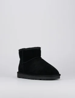Stivaletti tacco 1cm camoscio nero