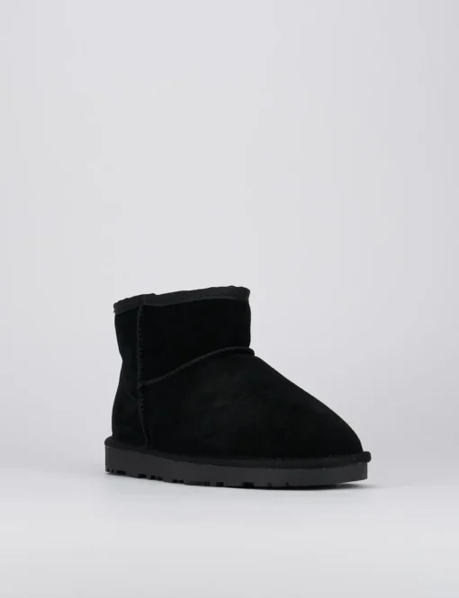 Stivaletti tacco 1cm camoscio nero