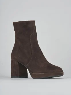 Stivaletti tacco 6cm camoscio testa