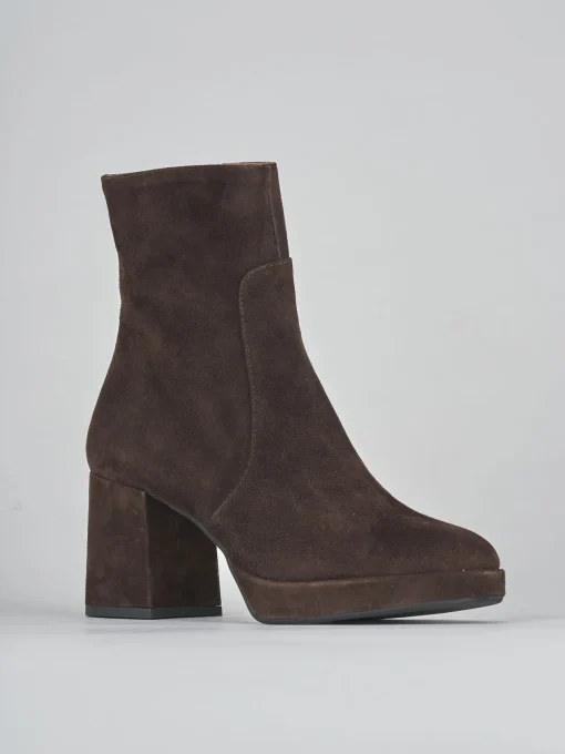 Stivaletti tacco 6cm camoscio testa