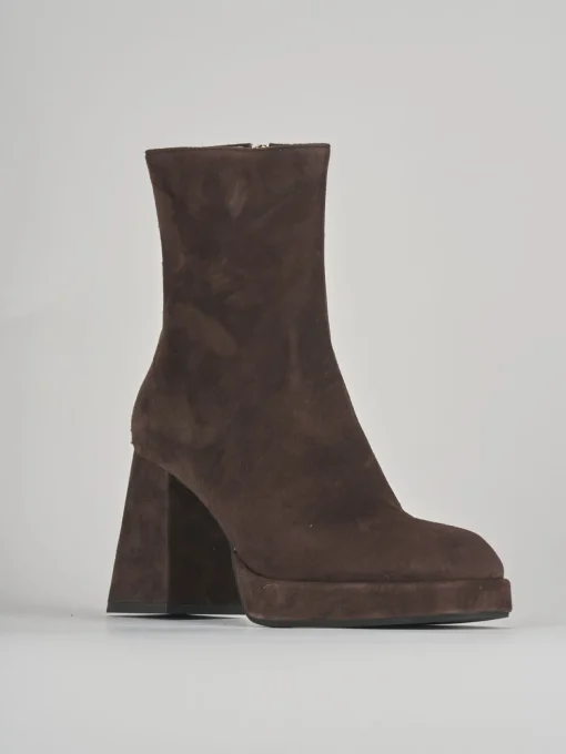 Stivaletti tacco 7cm camoscio testa