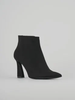 Stivaletti tacco 8cm camoscio nero