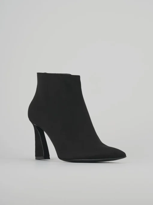 Stivaletti tacco 8cm camoscio nero