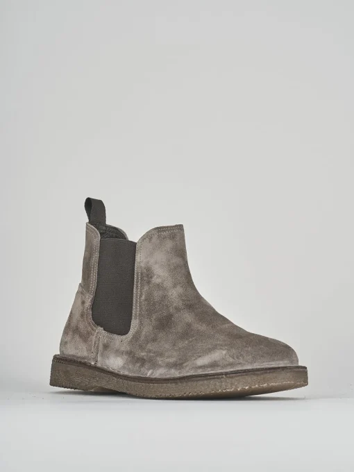 Stivaletti tacco 1cm camoscio beige