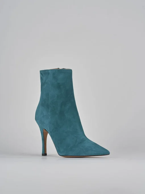 Stivaletti tacco 9cm camoscio verde