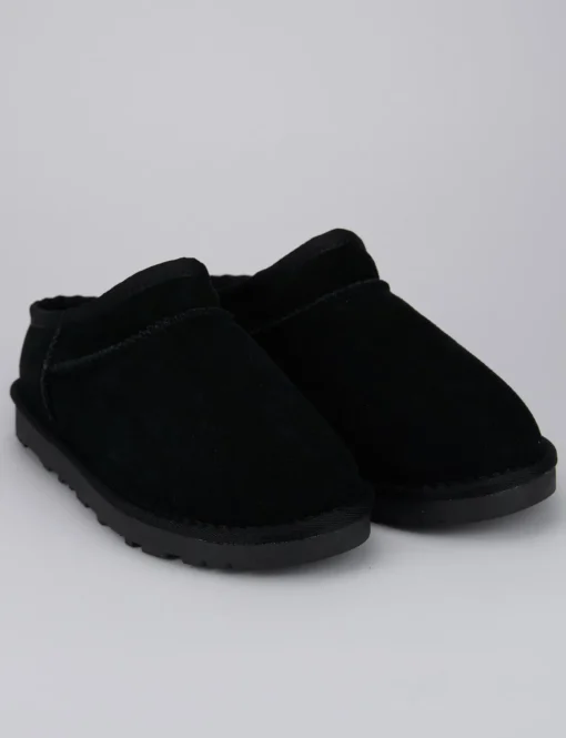 Stivaletti tacco 1cm camoscio nero