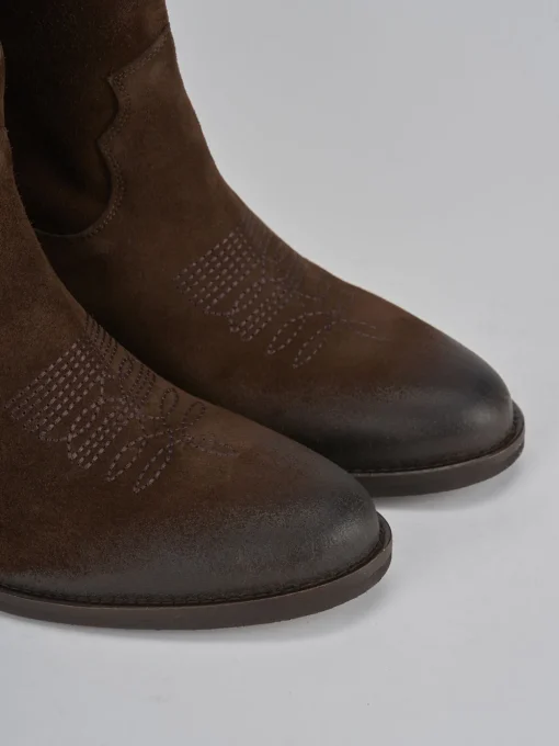 Stivaletti tacco 3cm camoscio testa