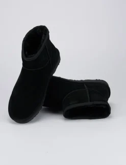 Stivaletti tacco 1cm camoscio nero