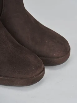 Stivaletti tacco 6cm camoscio testa