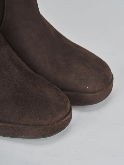 Stivaletti tacco 6cm camoscio testa