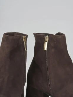 Stivaletti tacco 6cm camoscio testa