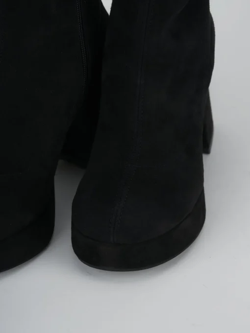Stivaletti tacco 8cm camoscio nero
