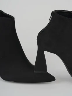 Stivaletti tacco 8cm camoscio nero