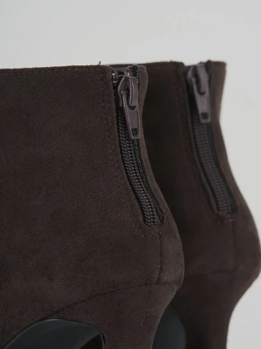 Stivaletti tacco 8cm camoscio testa