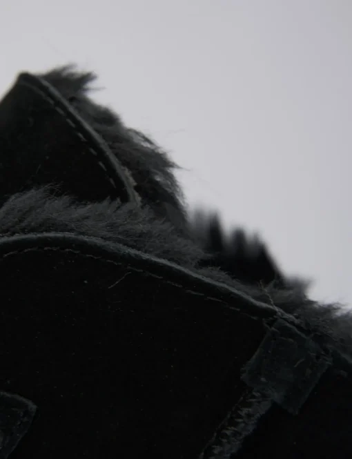 Stivaletti tacco 1cm camoscio nero