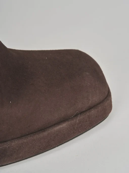 Stivaletti tacco 7cm camoscio testa