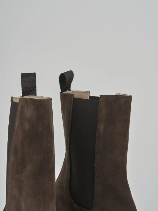 Stivaletti tacco 7cm camoscio testa