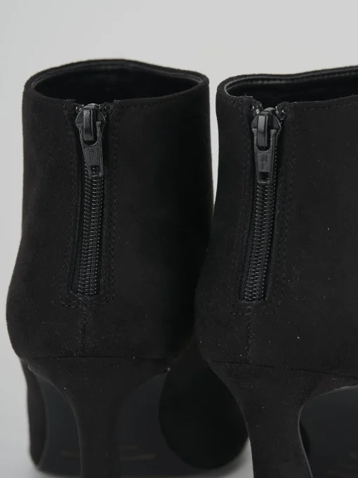 Stivaletti tacco 8cm camoscio nero