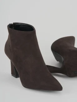 Stivaletti tacco 8cm camoscio testa