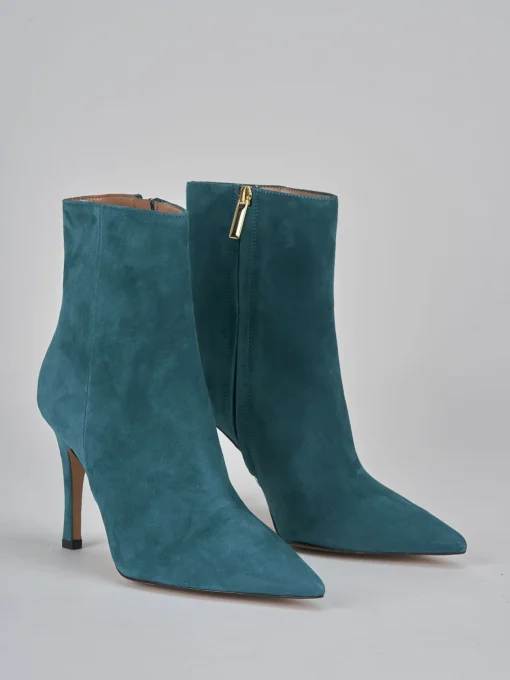 Stivaletti tacco 9cm camoscio verde