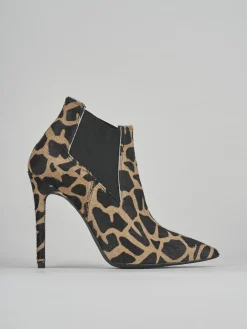 Stivaletti tacco 10cm cavallino giraffa