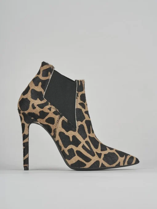 Stivaletti tacco 10cm cavallino giraffa