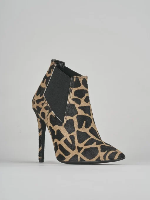 Stivaletti tacco 10cm cavallino giraffa