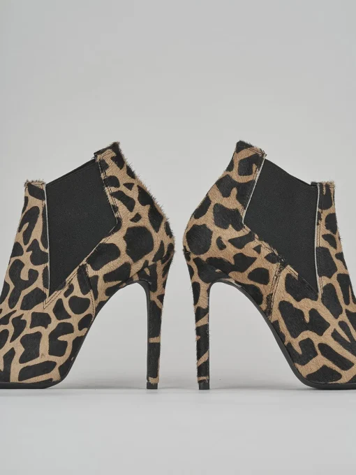 Stivaletti tacco 10cm cavallino giraffa