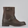 Stivaletti tacco 3cm nabuk marrone