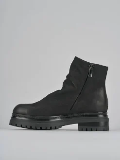Stivaletti tacco 3cm nabuk nero