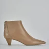 Stivaletti tacco 5cm pelle marrone