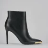 Stivaletti tacco 7cm pelle nero