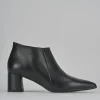 Stivaletti tacco 5cm pelle nero