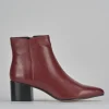 Stivaletti tacco 5cm pelle rosso