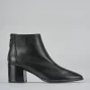 Stivaletti tacco 5cm pelle nero