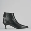 Stivaletti tacco 5cm pelle nero