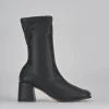 Stivaletti tacco 7cm pelle nero